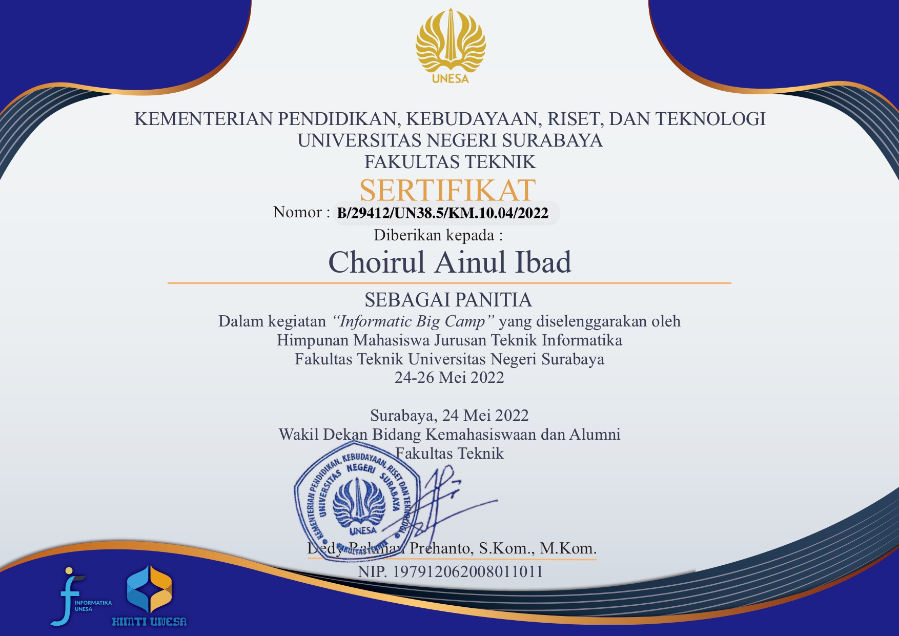 IBC Certificate